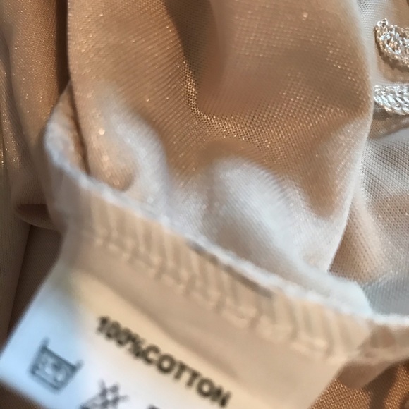 Sayoo Cream Soft Velvet Hi Low Dress w/Fringe - Picture 3 of 3